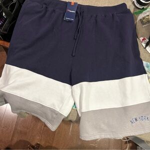 Fanatics Yankees Men's Color Block Athletic Shorts - Navy, White, Gray 3XLT